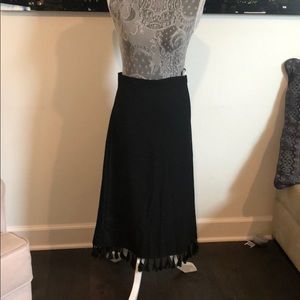 Black midi skirt